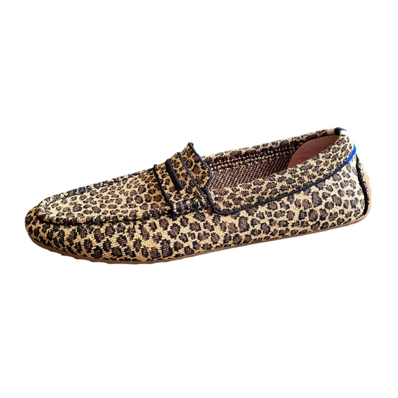 Rothy's Little Cat Leopard Print Driver Slip-On Loafers Size 10 - Picture 2 of 14